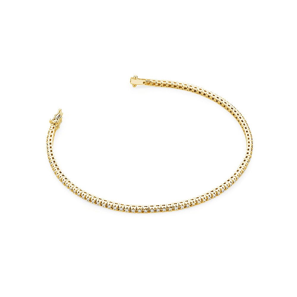 Bracelet tennis en or avec 90 diamants
