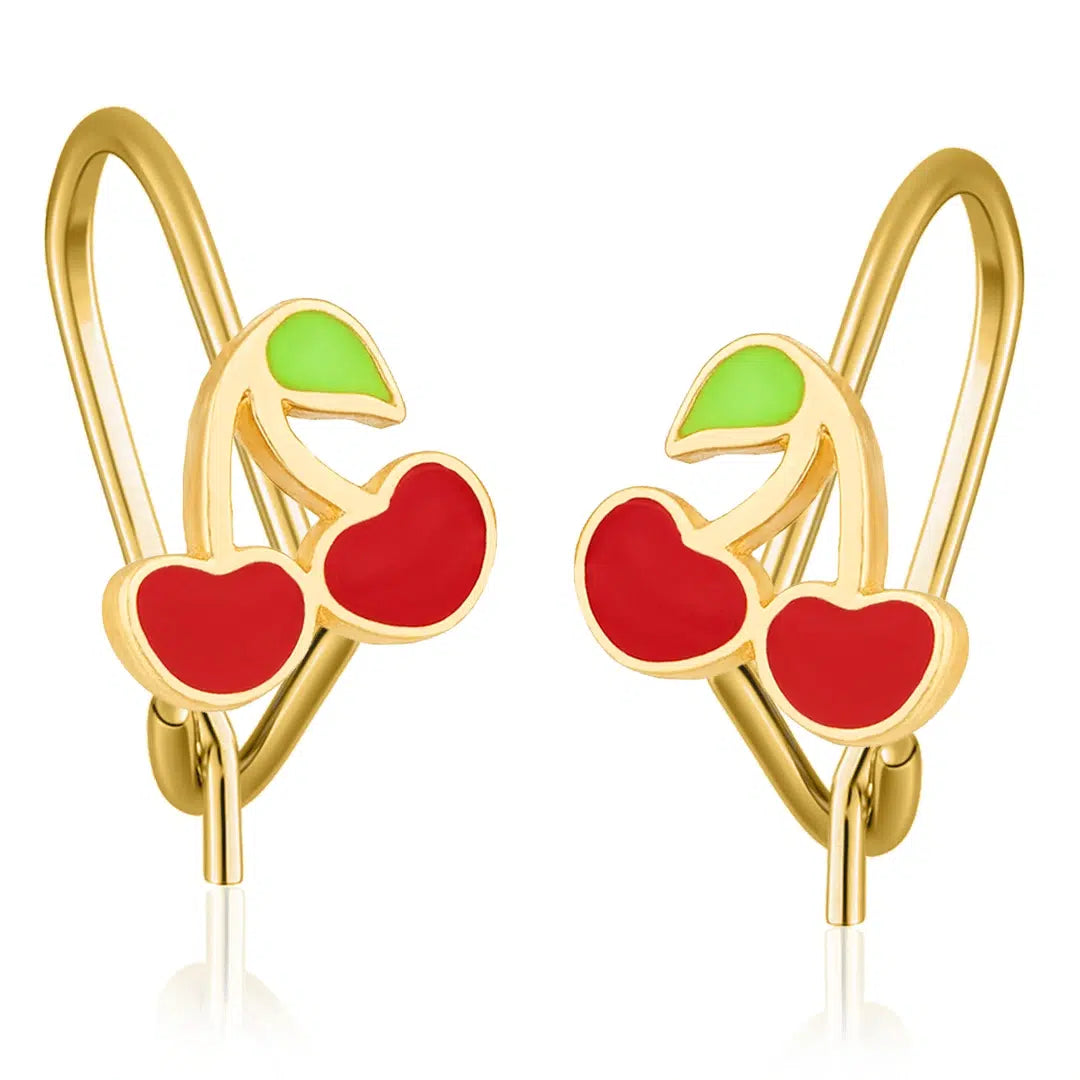 Orecchini a Campanella in Argento con Ciliegie