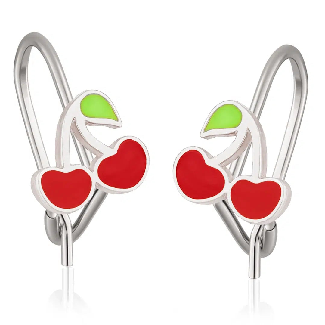 Orecchini a Campanella in Argento con Ciliegie