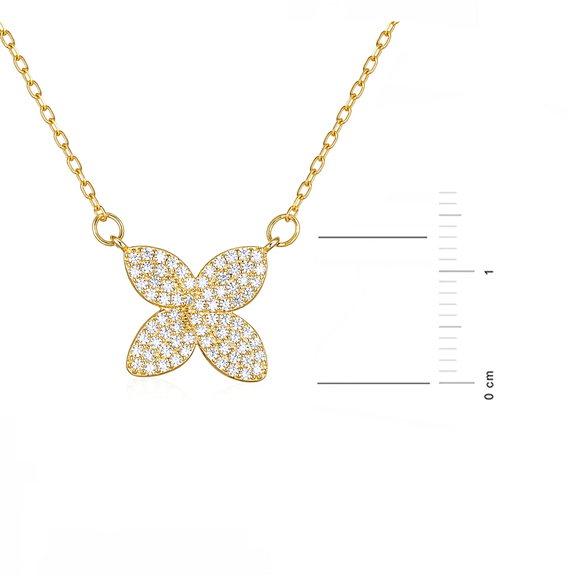 Collier Flora en argent avec zircones