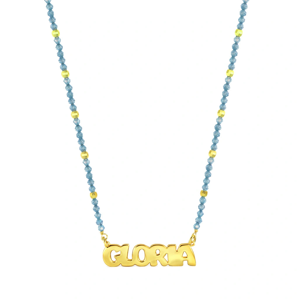 Colorful Zircons Name Necklace