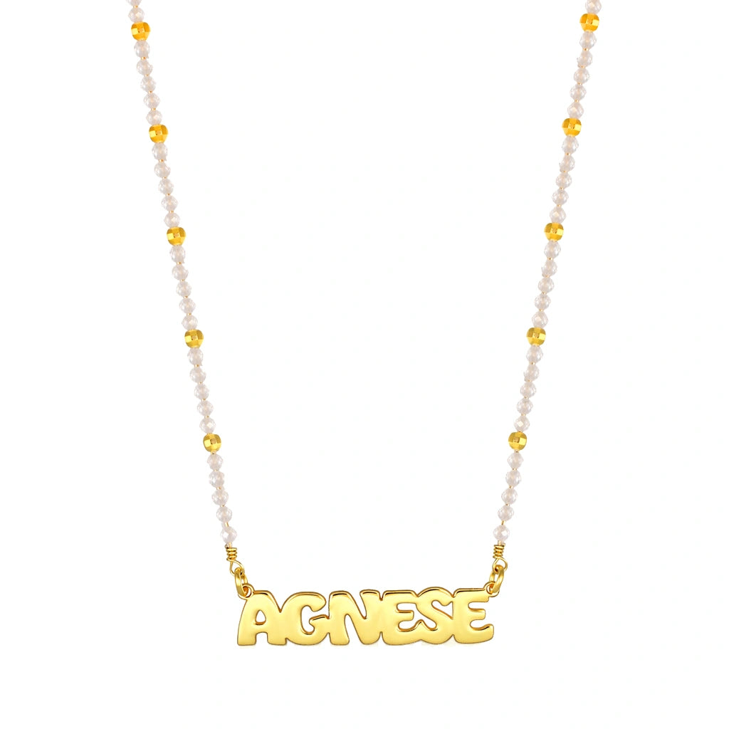 Colorful Zircons Name Necklace