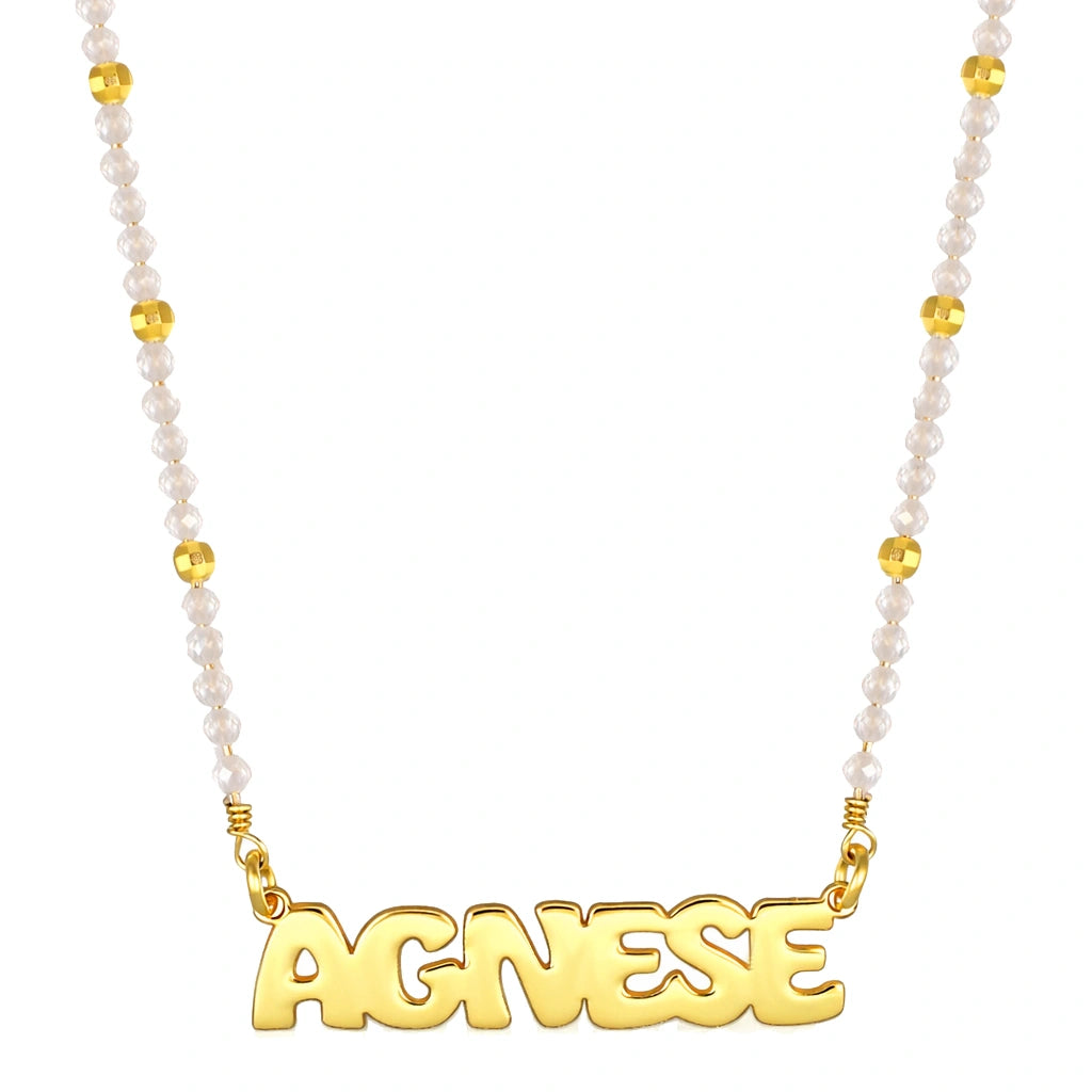 Colorful Zircons Name Necklace