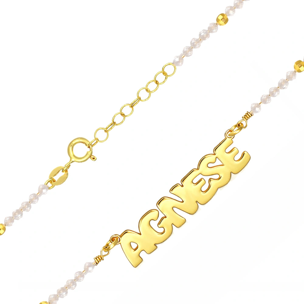 Colorful Zircons Name Necklace