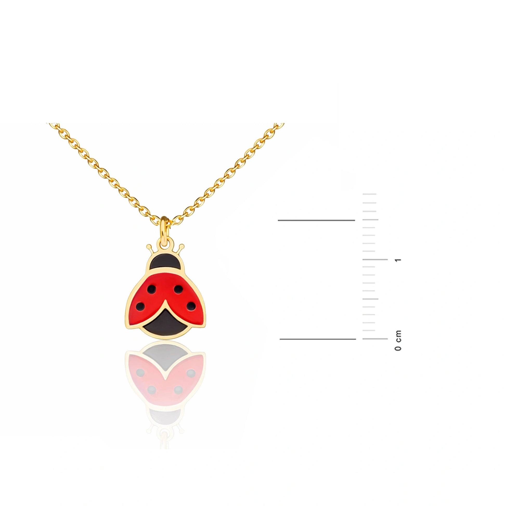 Collana con Coccinella Portafortuna Dorata