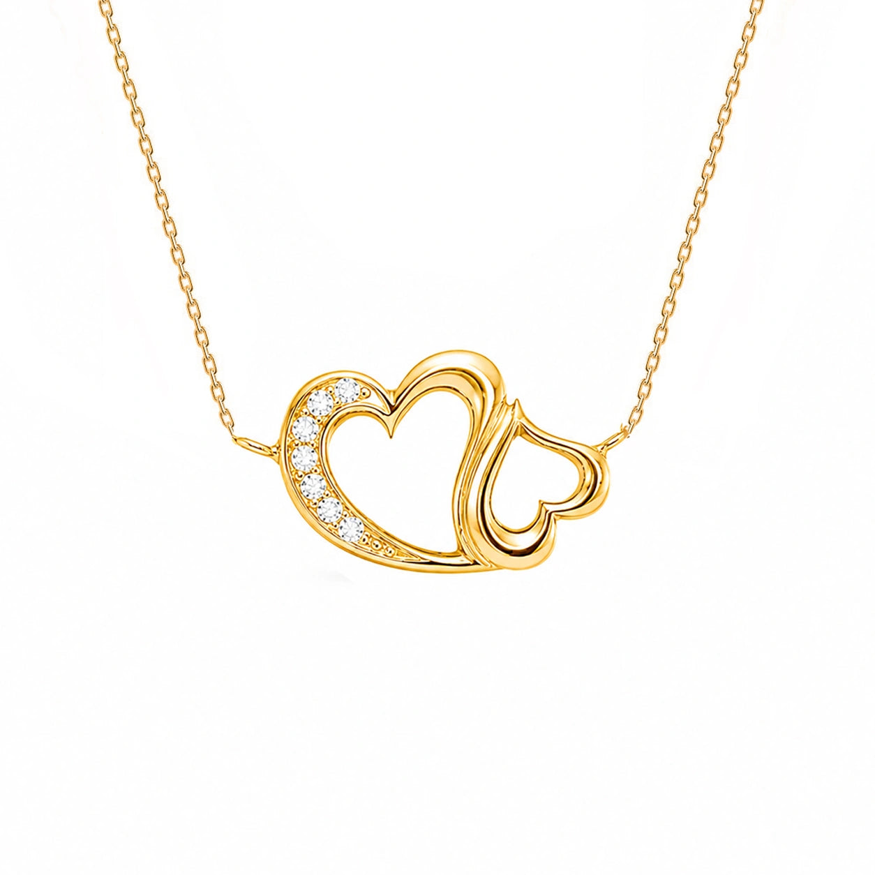 Collana in Oro con Cuoricini Invertiti