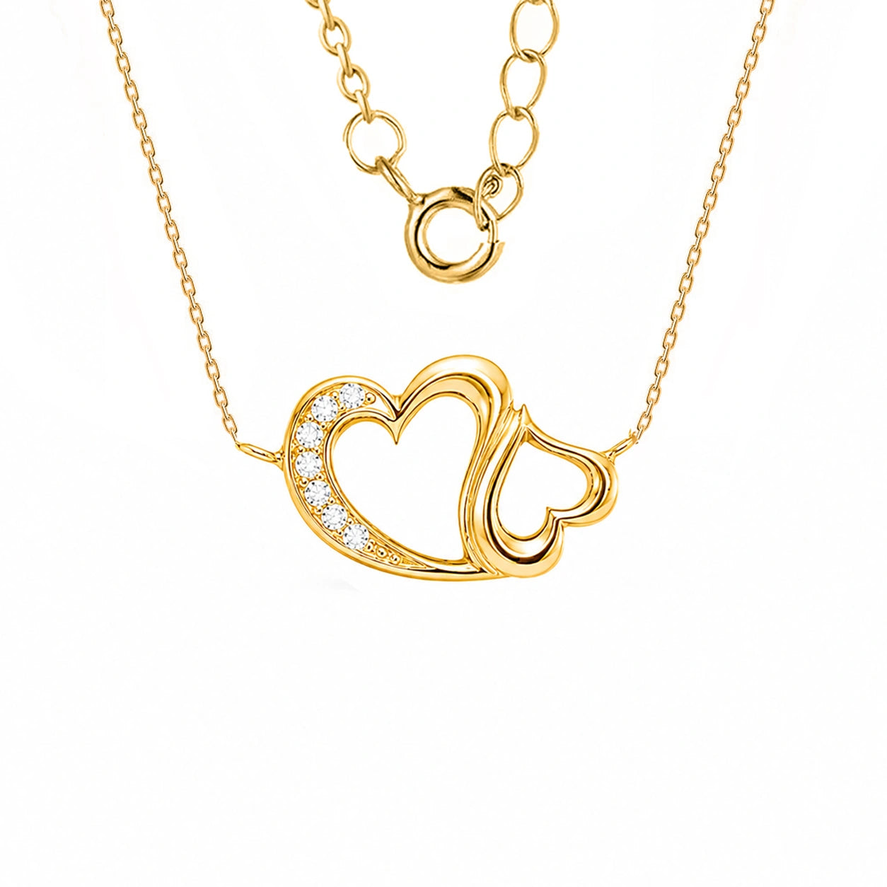 Collana in Oro con Cuoricini Invertiti