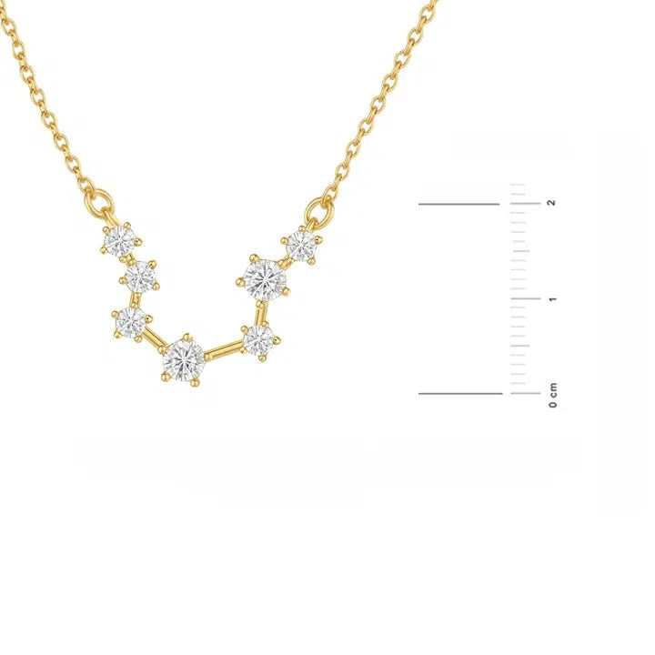 Collana Costellazione Dorata con Zirconi