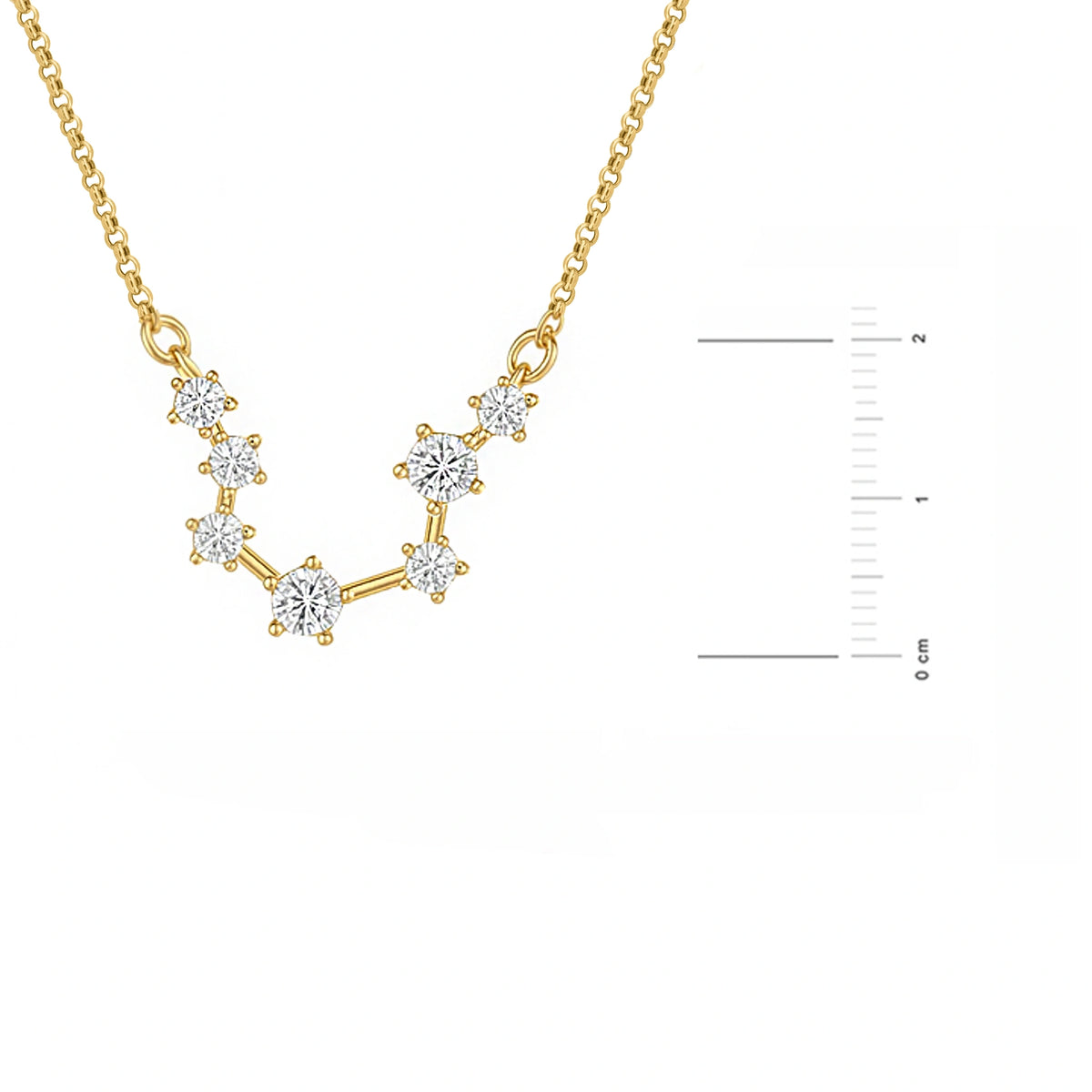 Collier Constellation Dorée avec Zircones