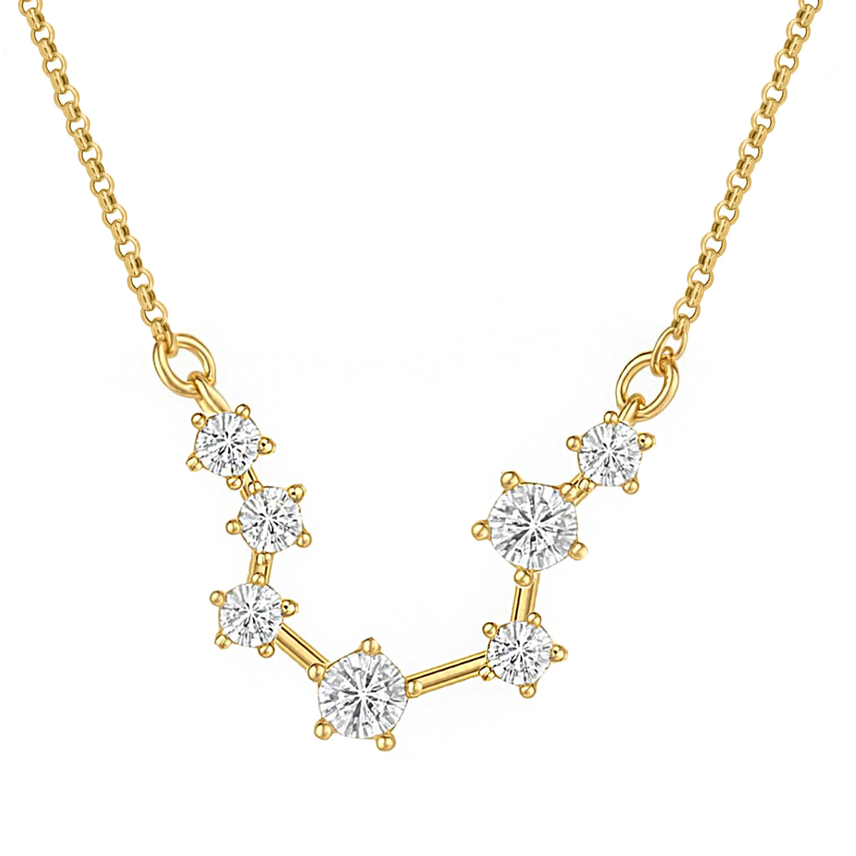 Collier Constellation Dorée avec Zircones