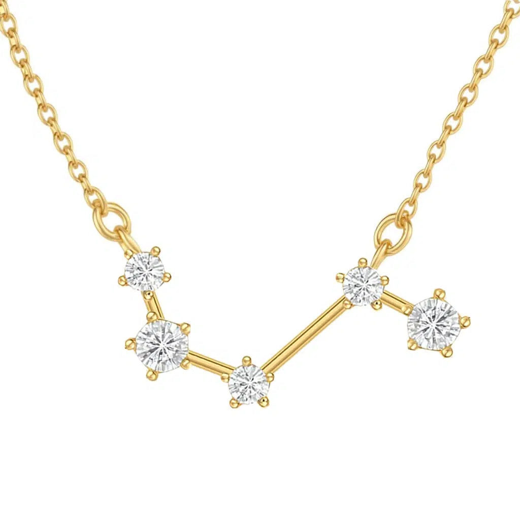 Collana Costellazione Dorata con Zirconi
