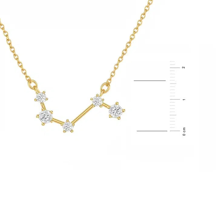 Collana Costellazione Dorata con Zirconi