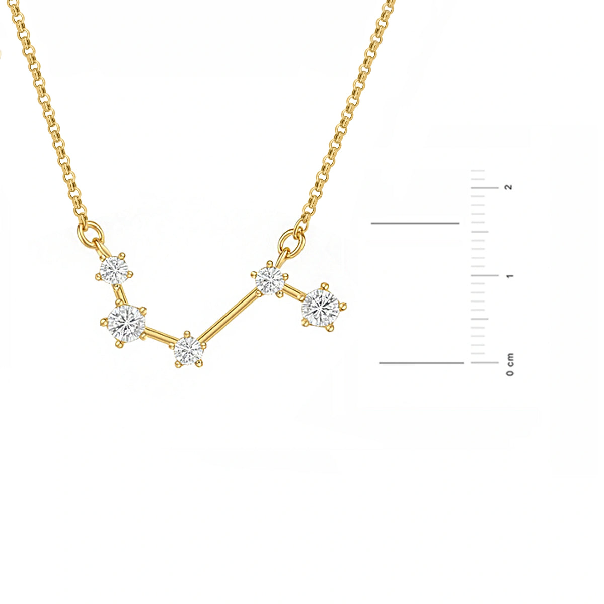Collier Constellation Dorée avec Zircones