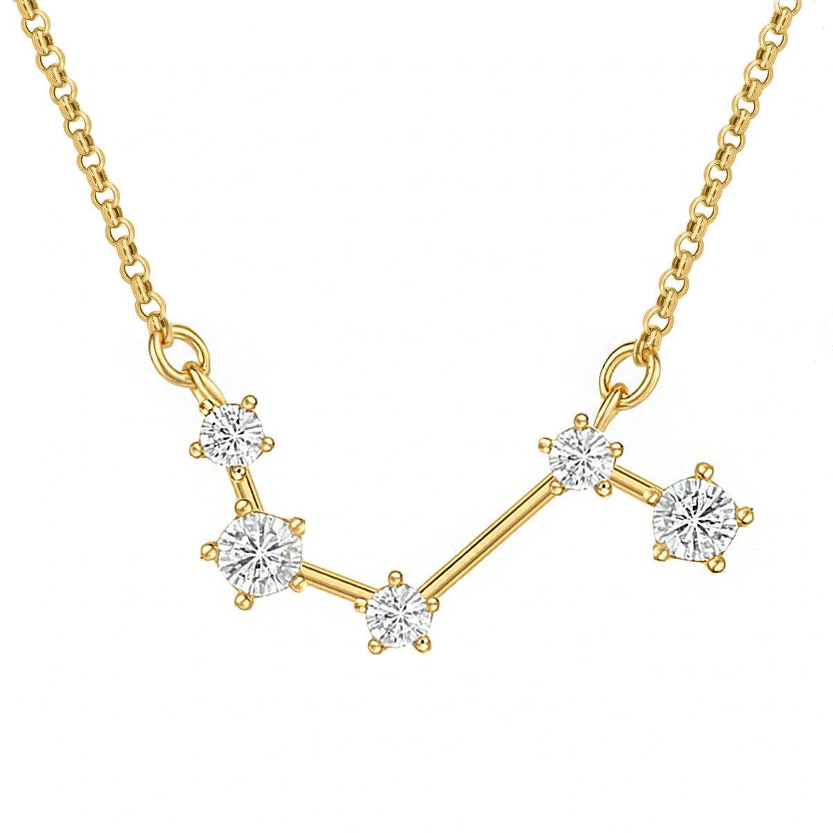 Collier Constellation Dorée avec Zircones