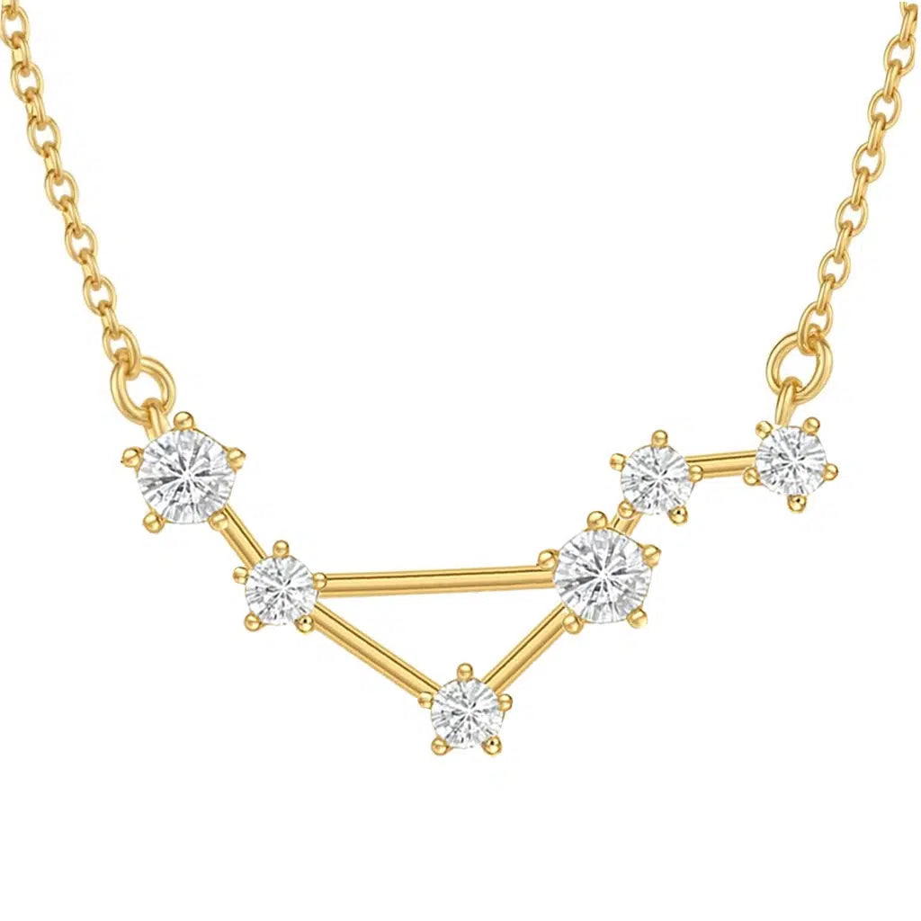 Collana Costellazione Dorata con Zirconi