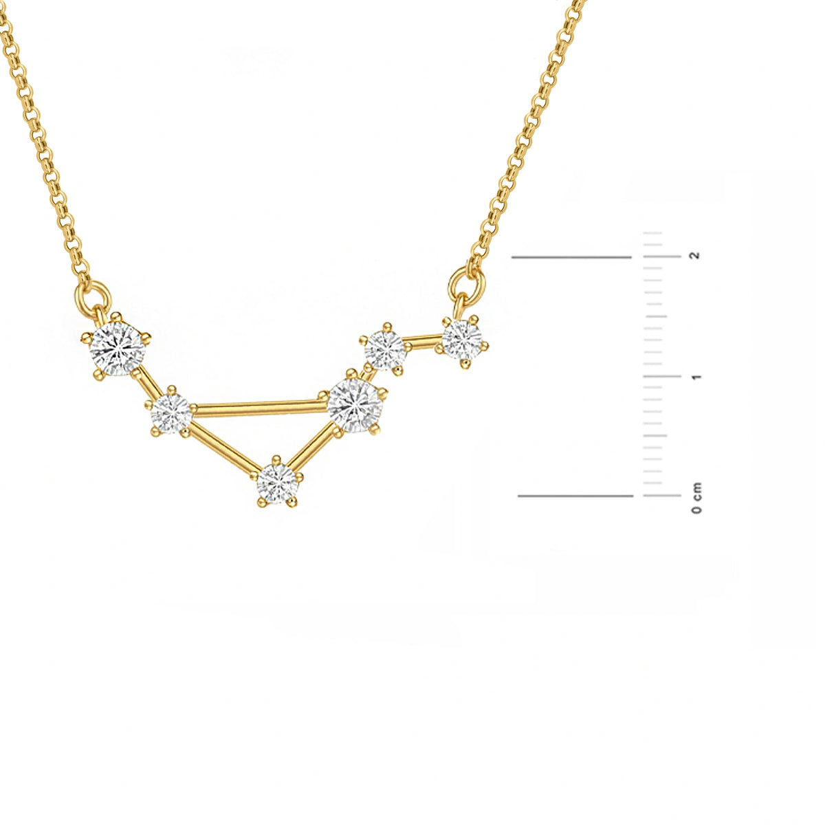 Collier Constellation Dorée avec Zircones