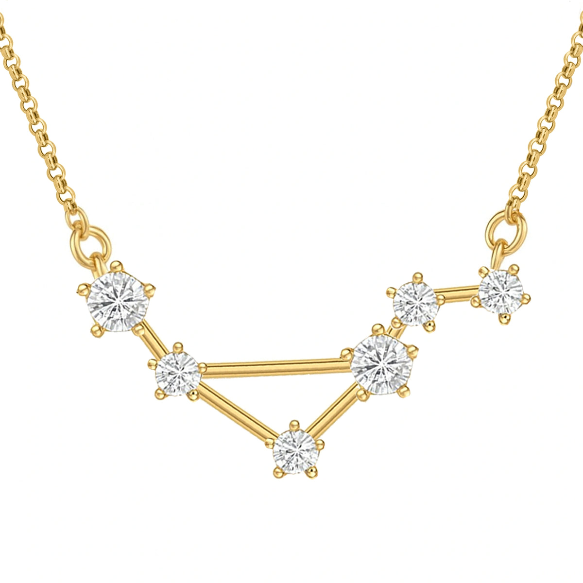 Collier Constellation Dorée avec Zircones