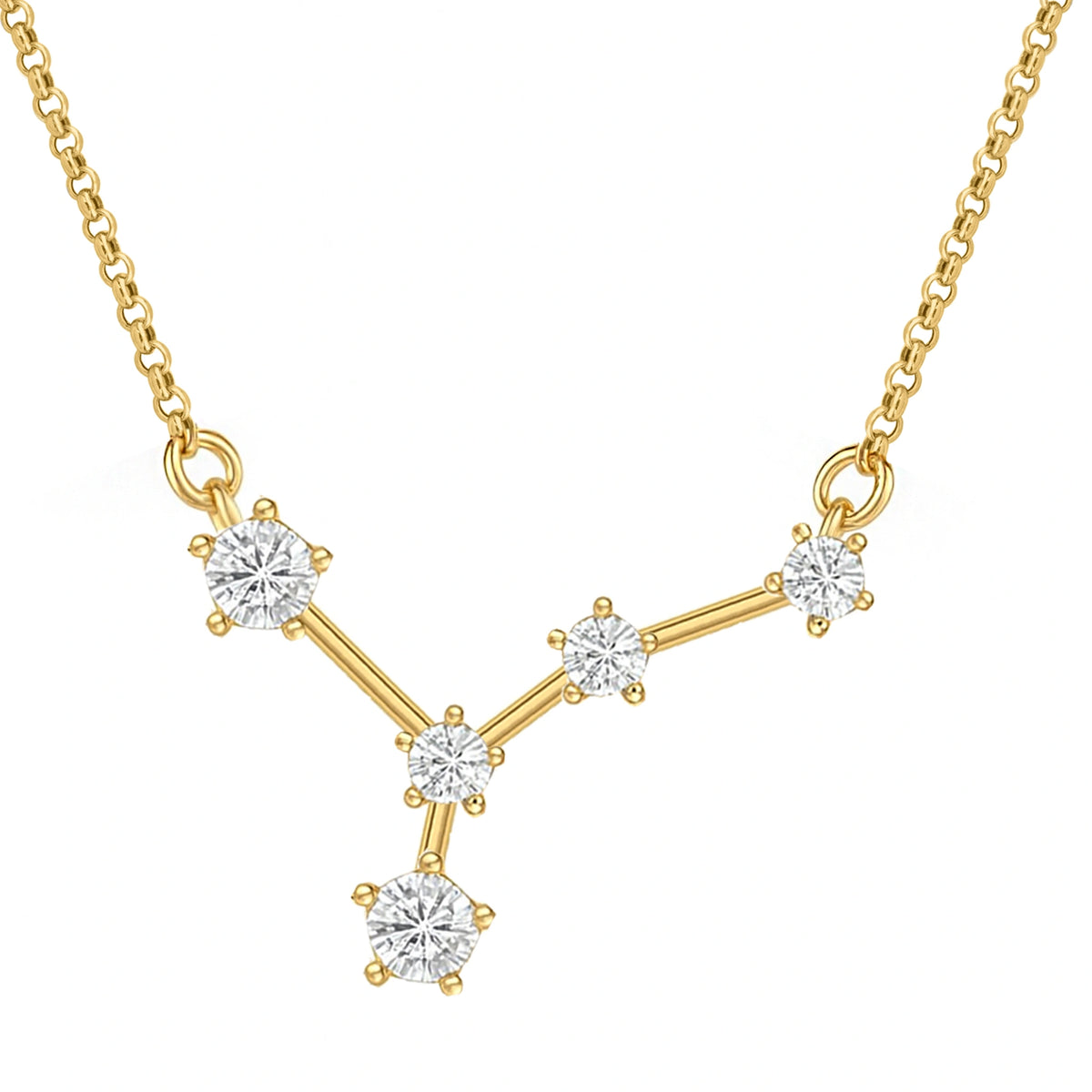 Collier Constellation Dorée avec Zircones