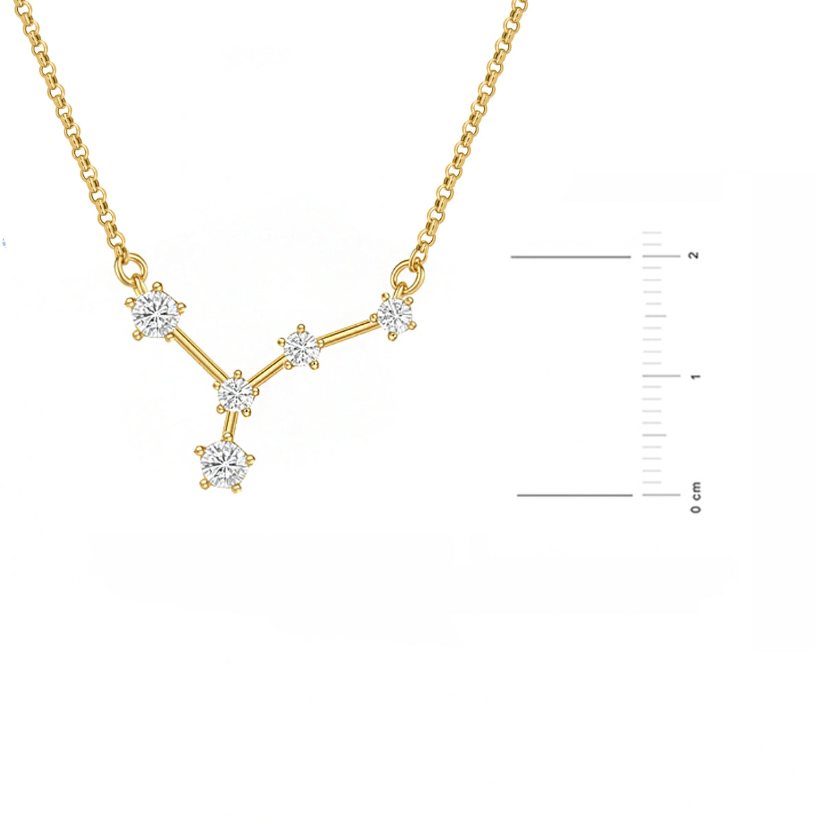 Collier Constellation Dorée avec Zircones