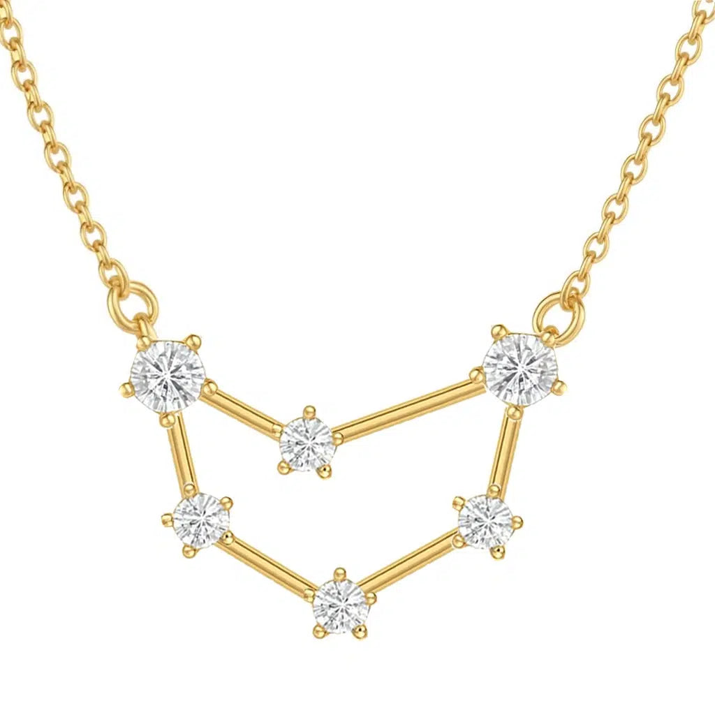 Collana Costellazione Dorata con Zirconi