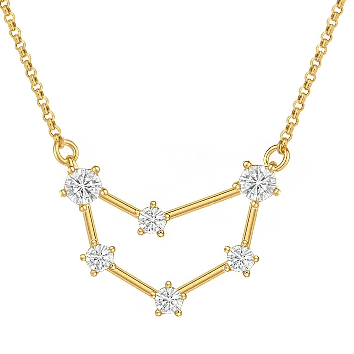 Collier Constellation Dorée avec Zircones