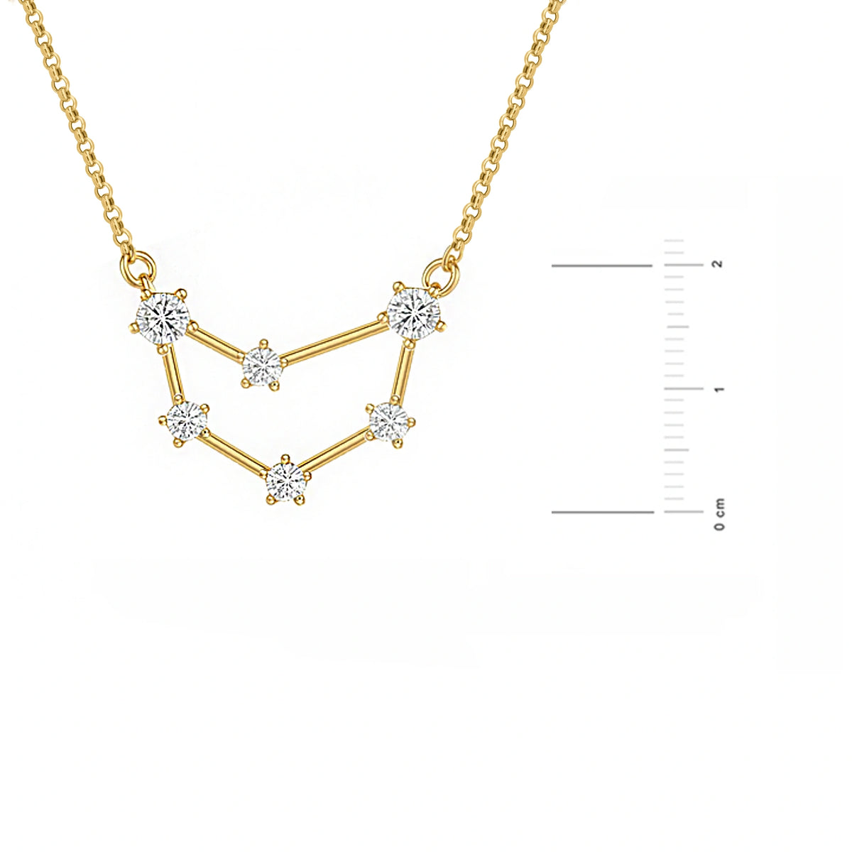 Collier Constellation Dorée avec Zircones