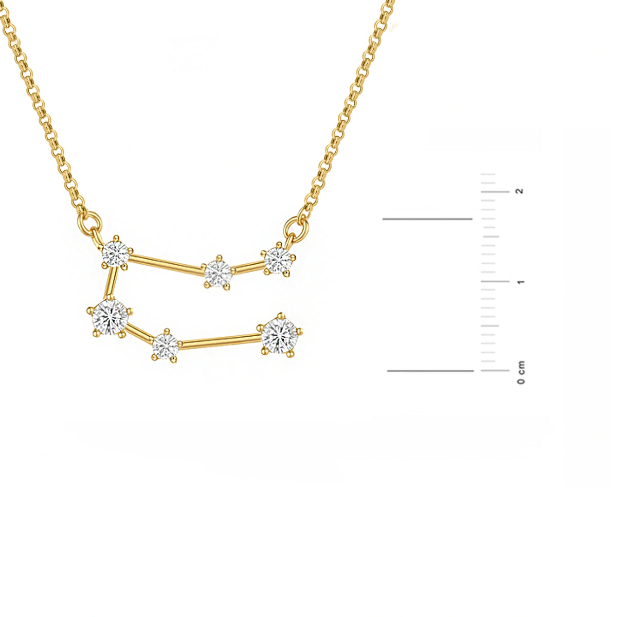 Collier Constellation Dorée avec Zircones