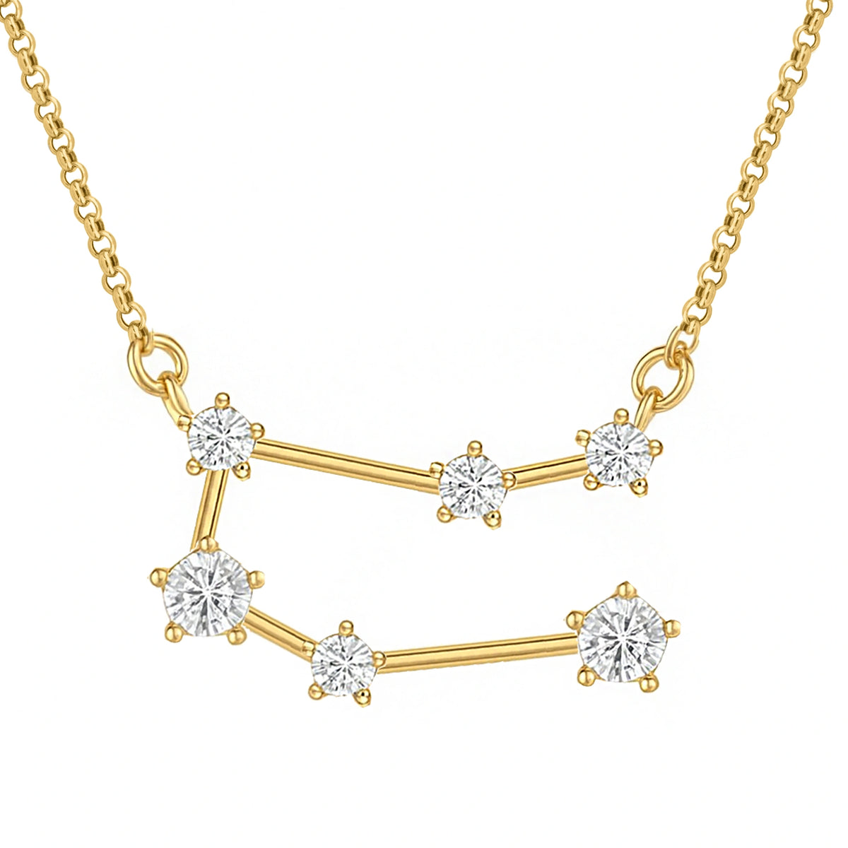 Collier Constellation Dorée avec Zircones