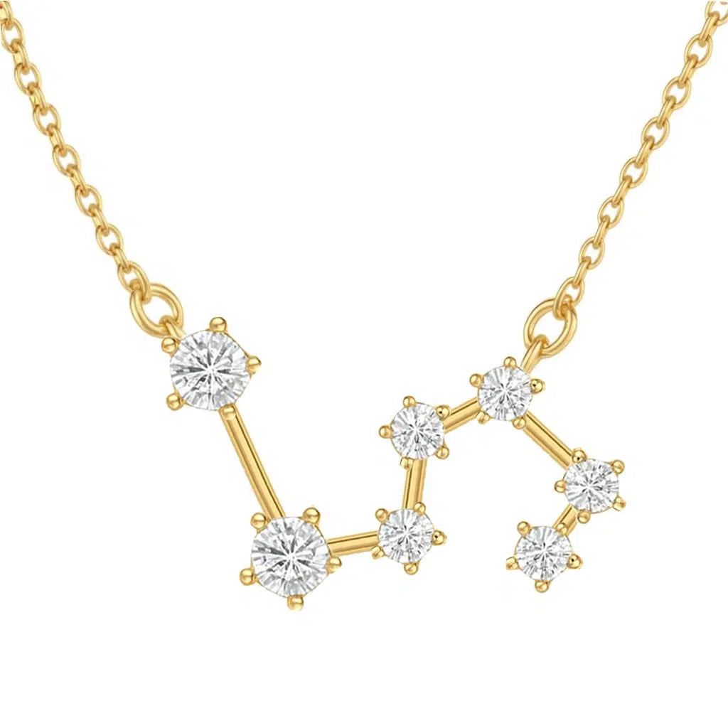 Collana Costellazione Dorata con Zirconi