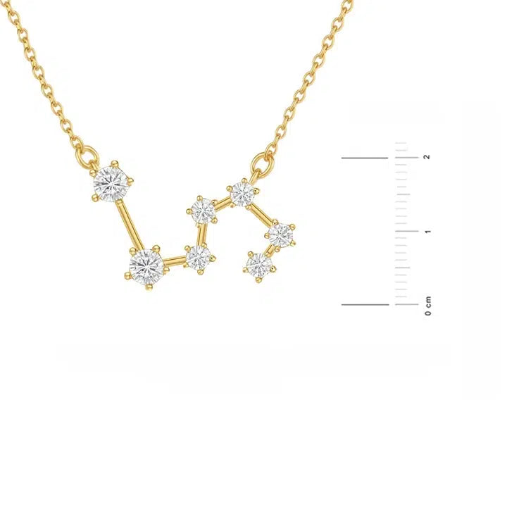 Collana Costellazione Dorata con Zirconi