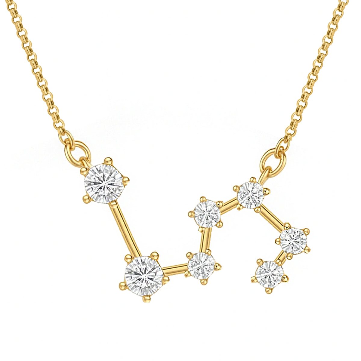Collier Constellation Dorée avec Zircones