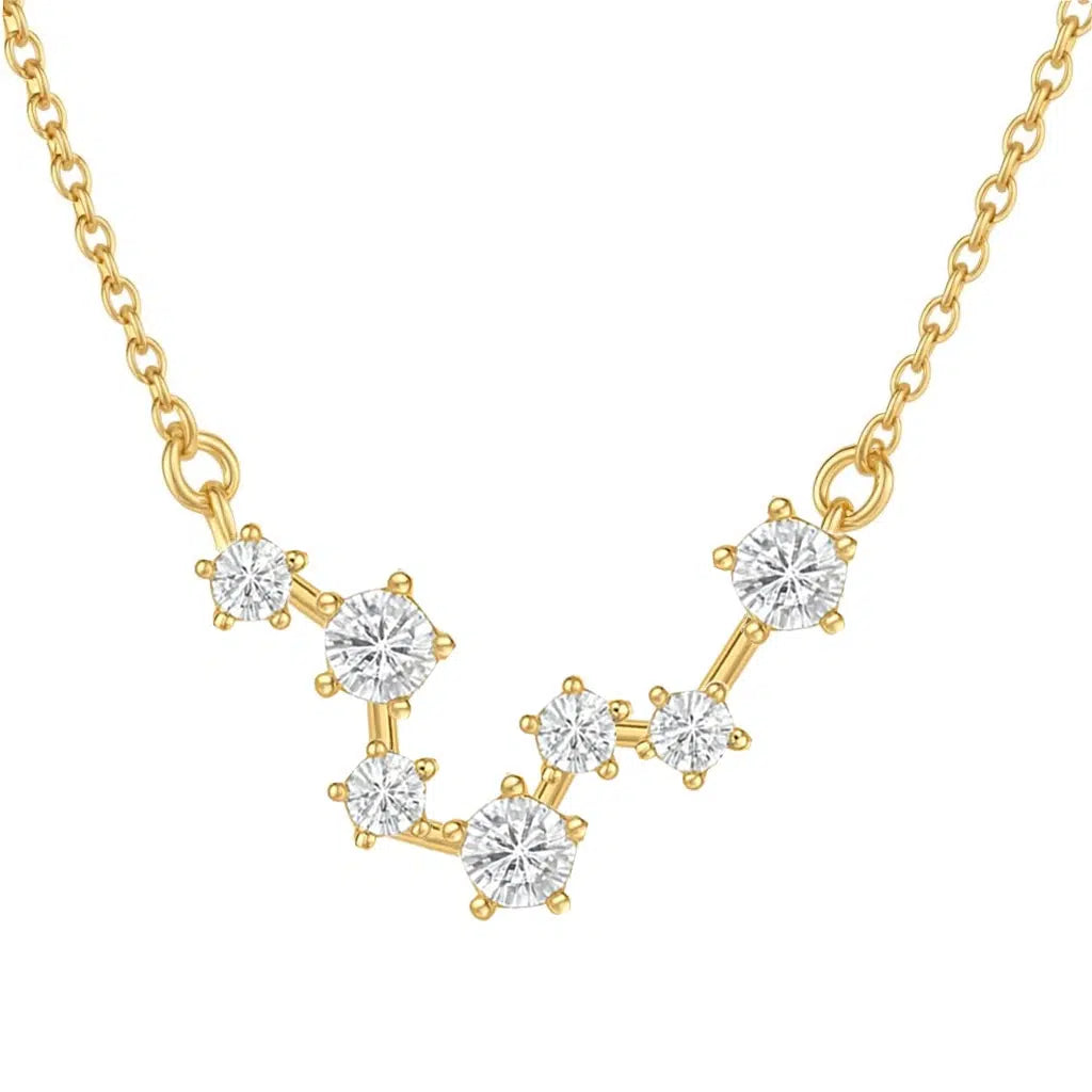 Collana Costellazione Dorata con Zirconi
