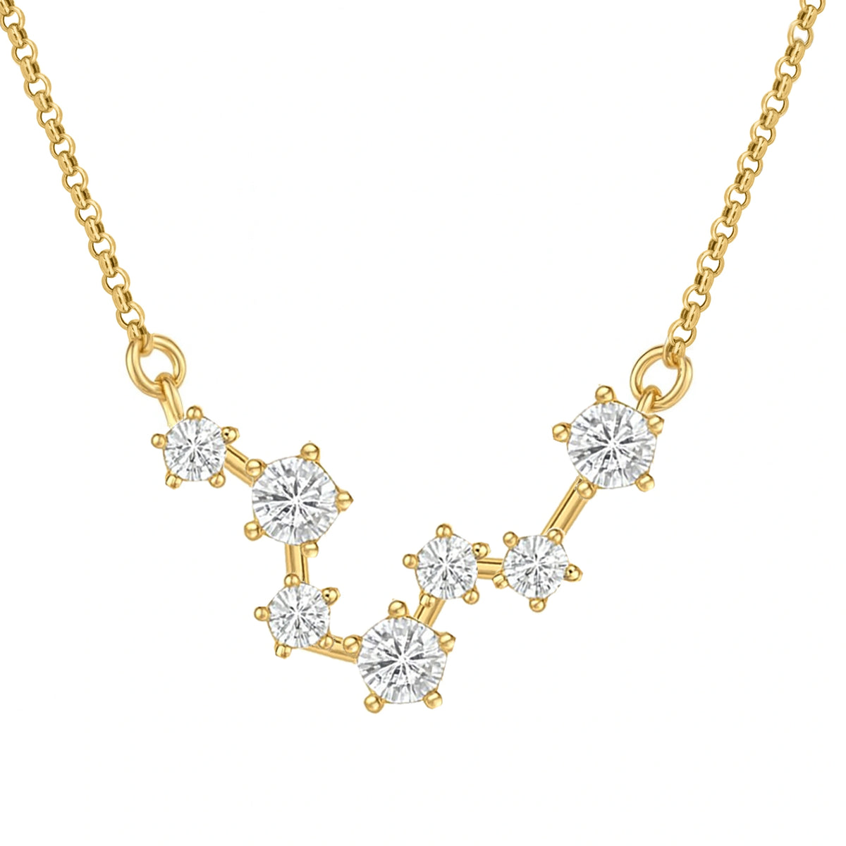 Collier Constellation Dorée avec Zircones