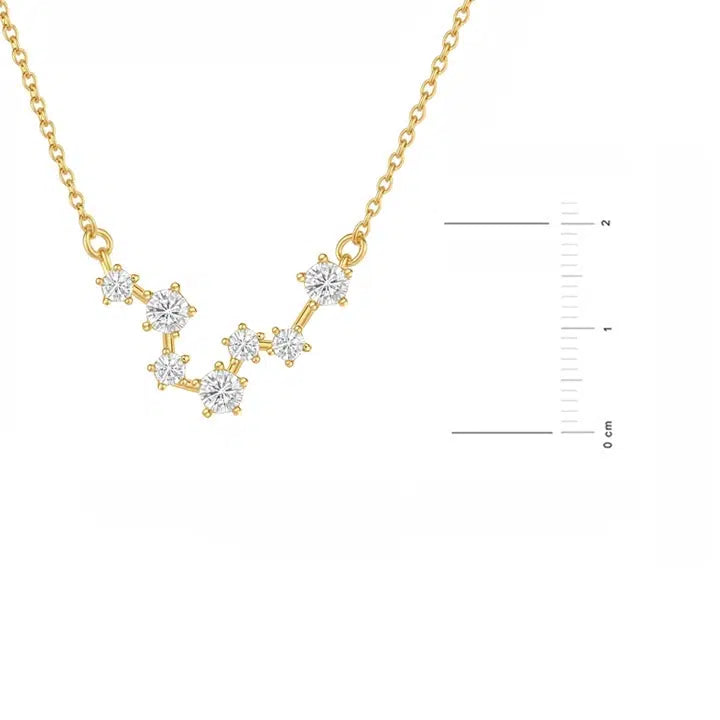 Collana Costellazione Dorata con Zirconi