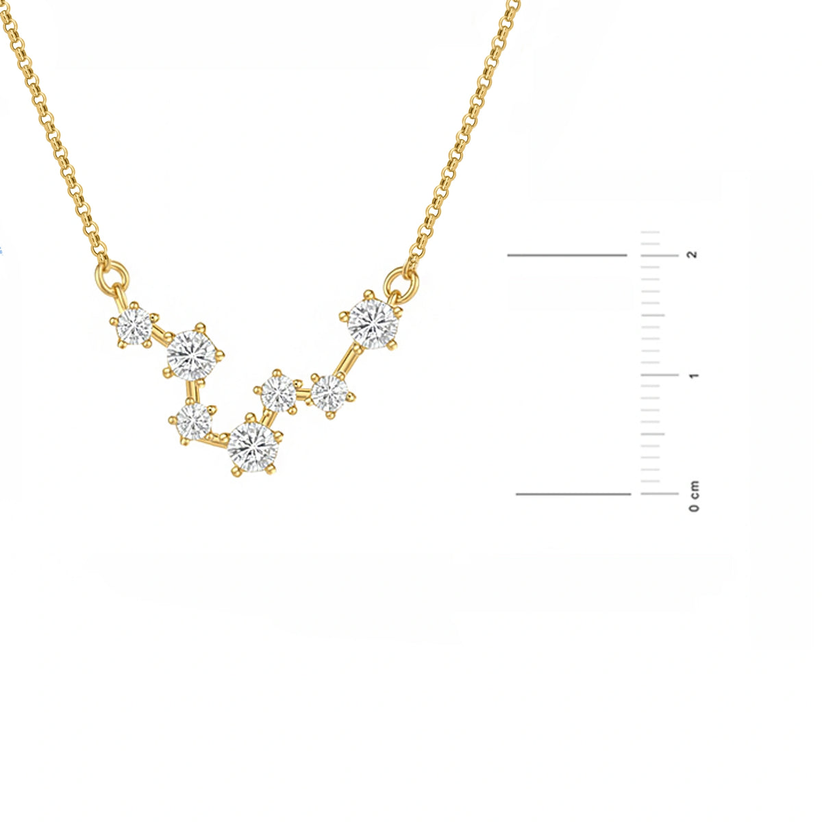 Collier Constellation Dorée avec Zircones