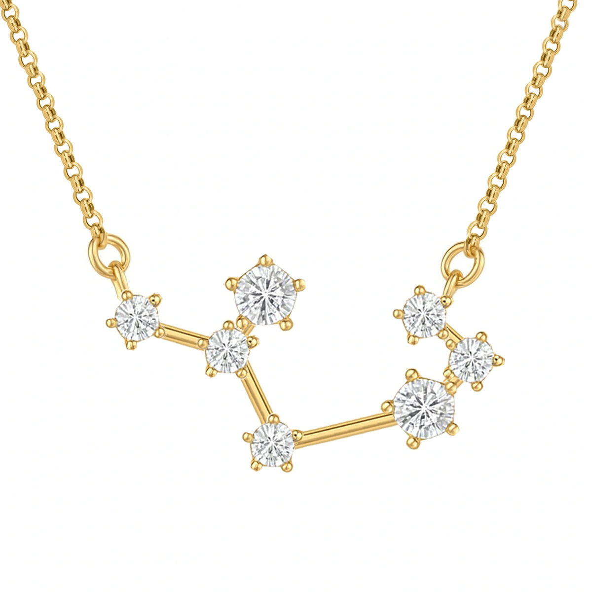 Collier Constellation Dorée avec Zircones