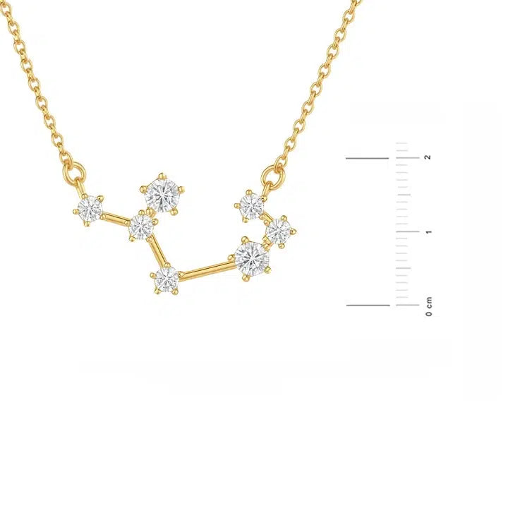 Collana Costellazione Dorata con Zirconi