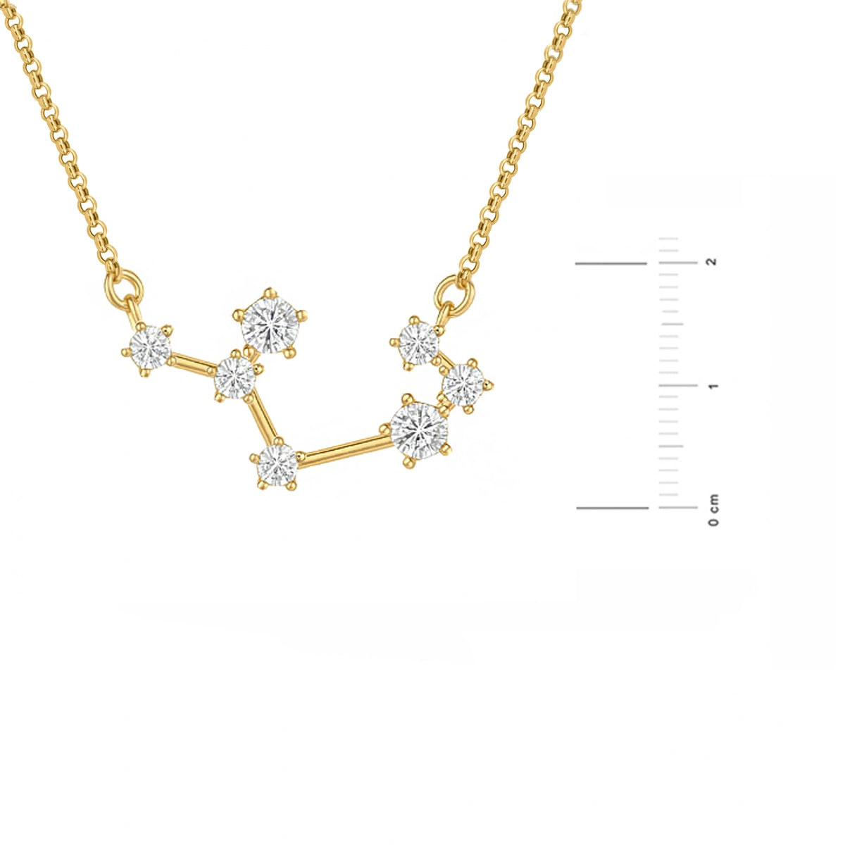 Collier Constellation Dorée avec Zircones