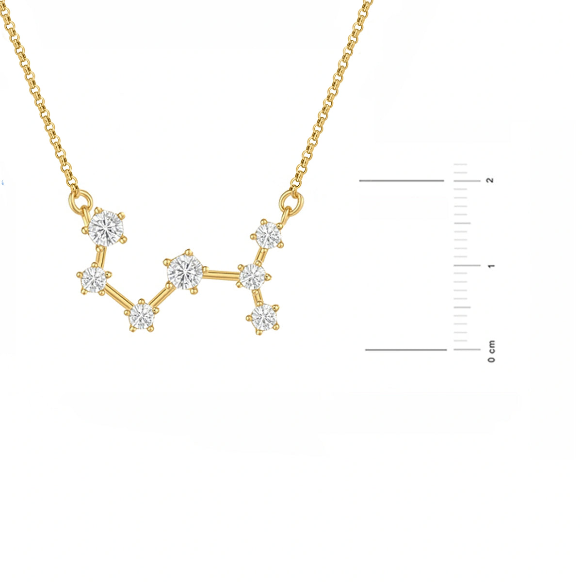 Collier Constellation Dorée avec Zircones