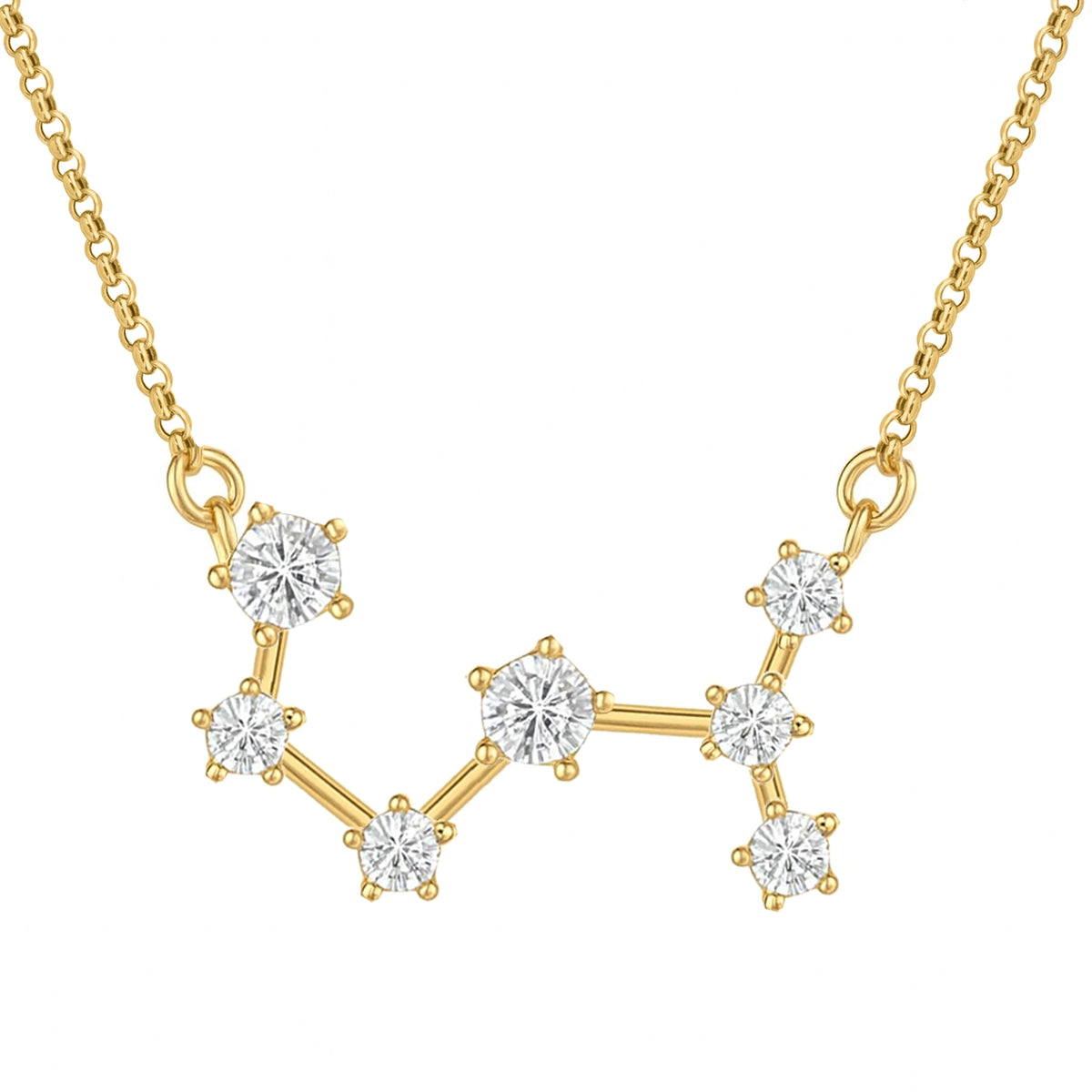 Collier Constellation Dorée avec Zircones
