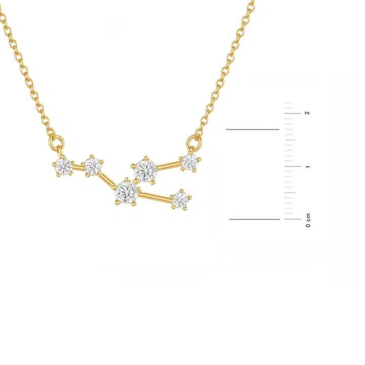 Collana Costellazione Dorata con Zirconi