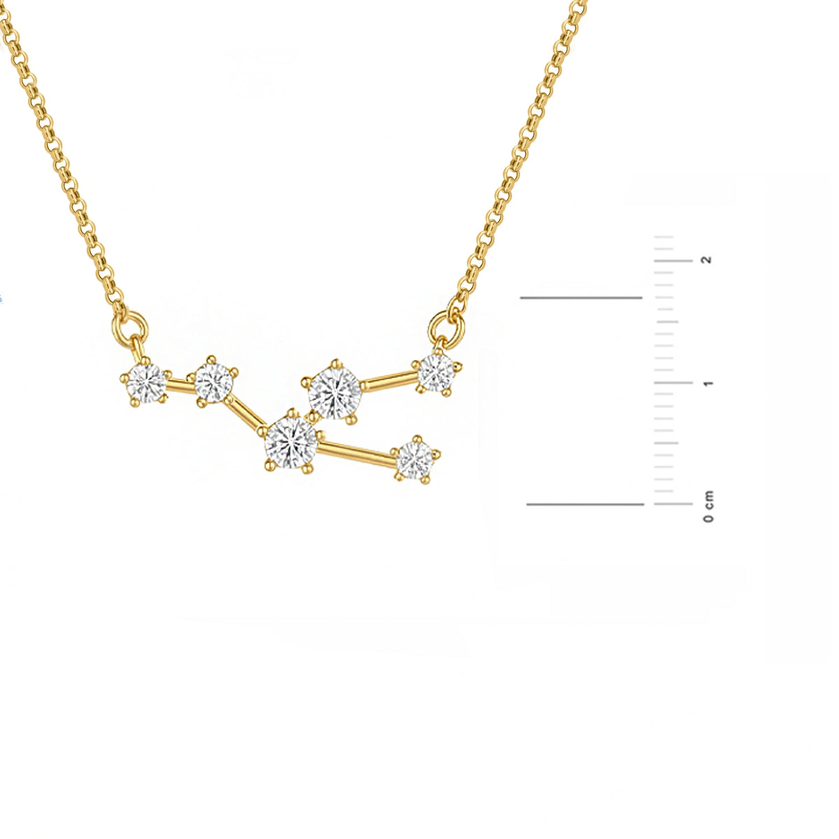 Collier Constellation Dorée avec Zircones