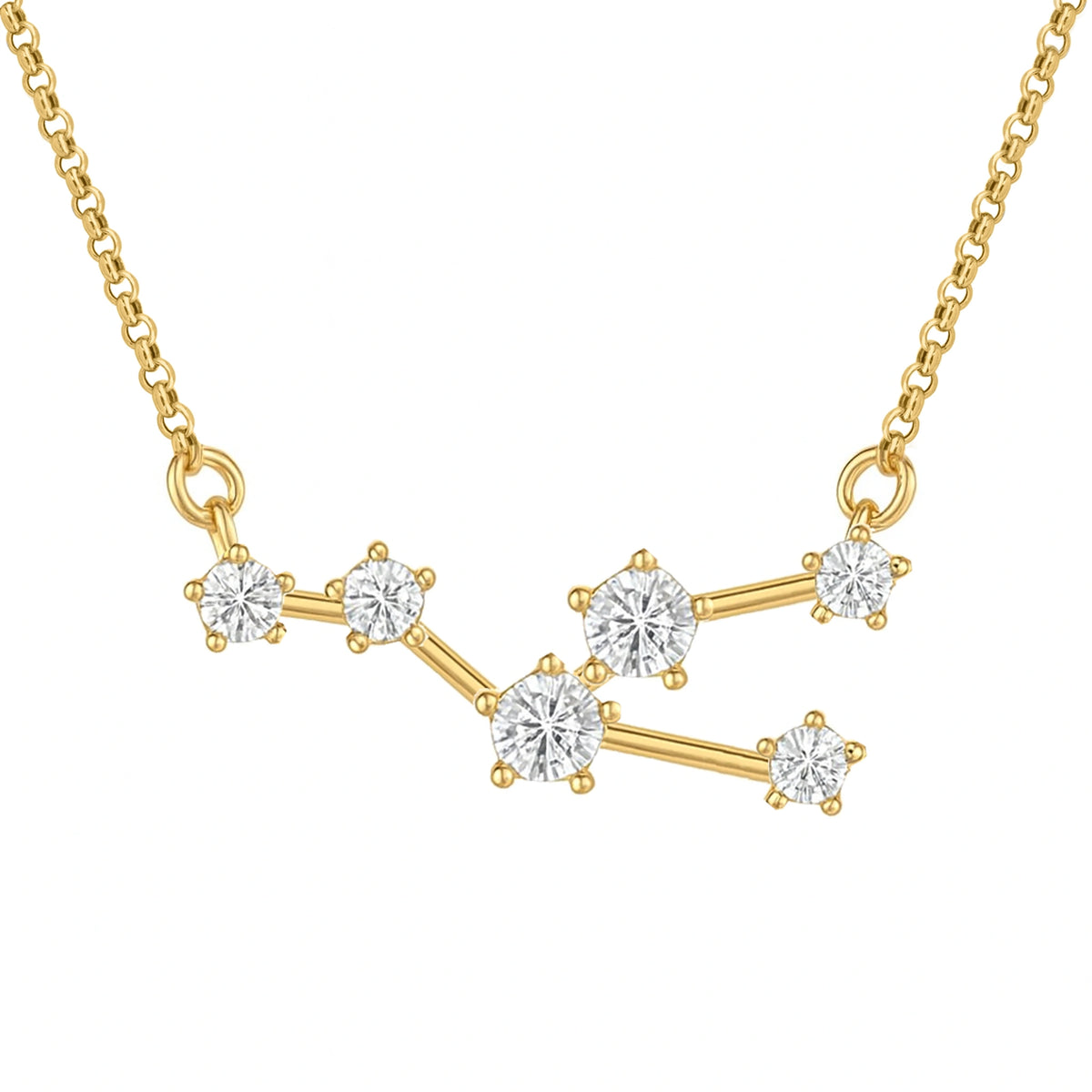 Collier Constellation Dorée avec Zircones