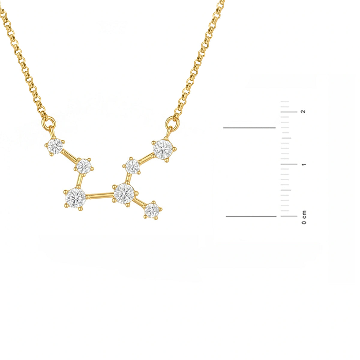 Collier Constellation Dorée avec Zircones