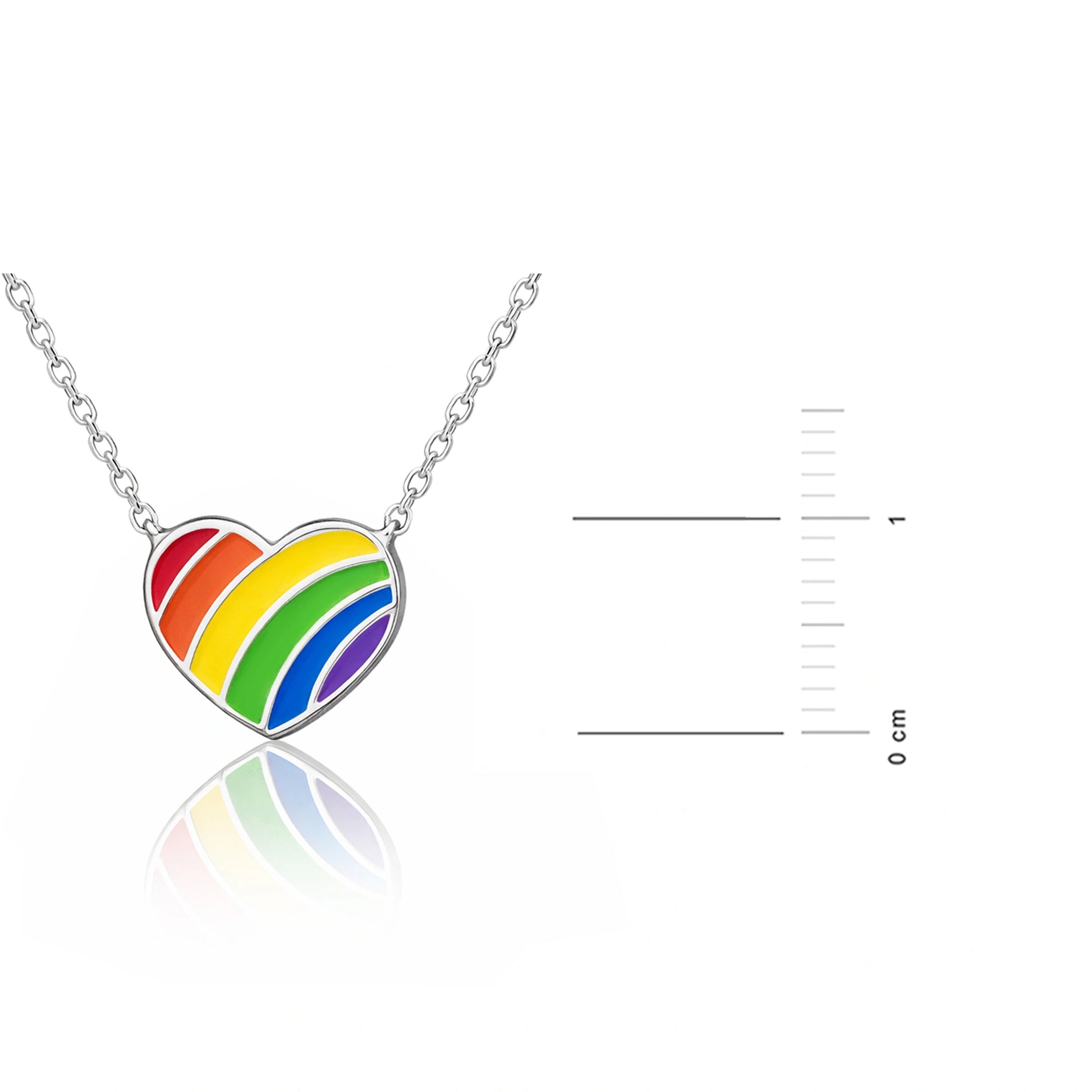 Collar con Corazón Arcoíris