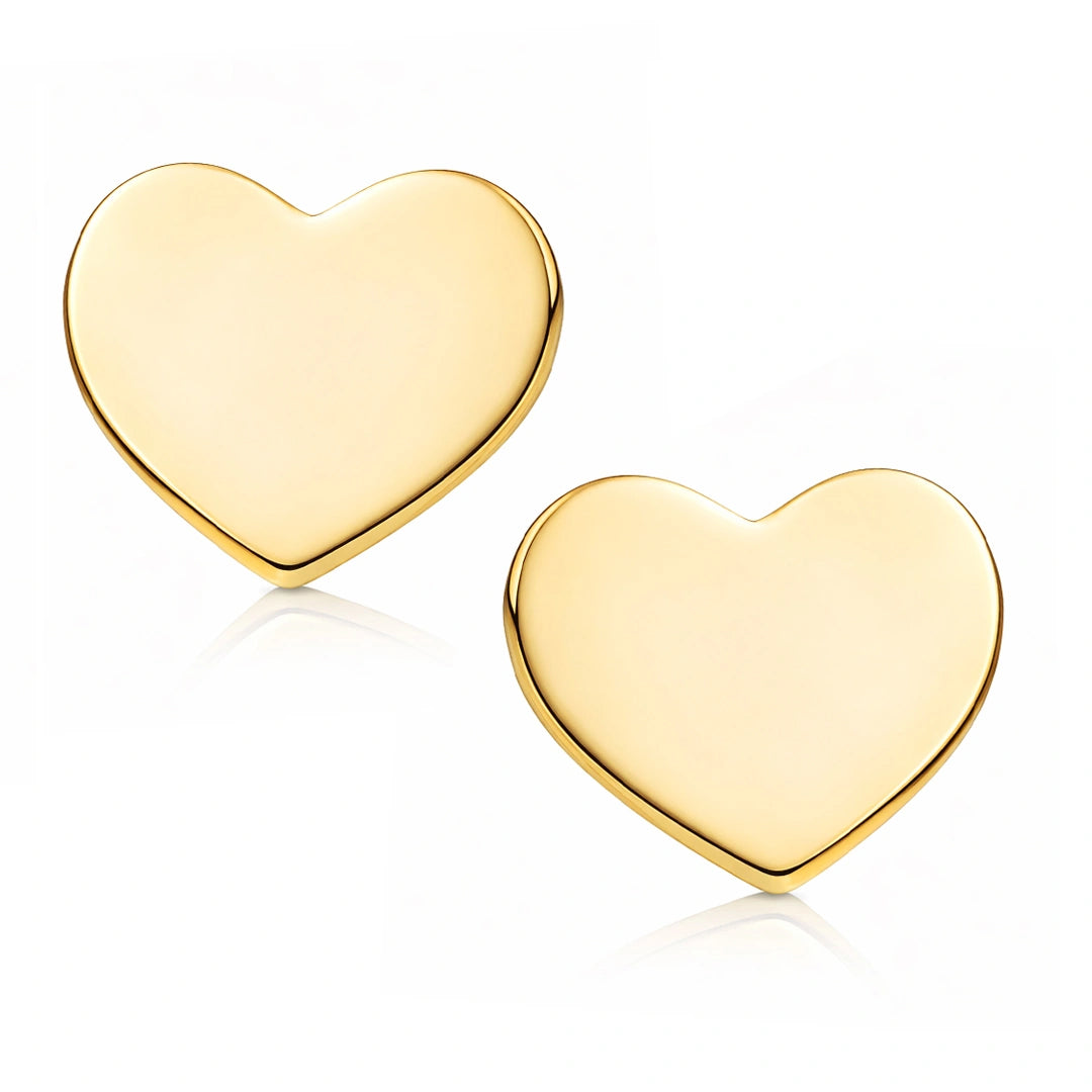 Boucles d'oreilles en Or avec Cœur Lisse Collection Enfants
