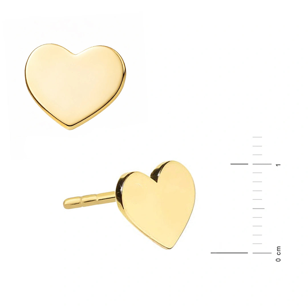 Boucles d'oreilles en Or avec Cœur Lisse Collection Enfants