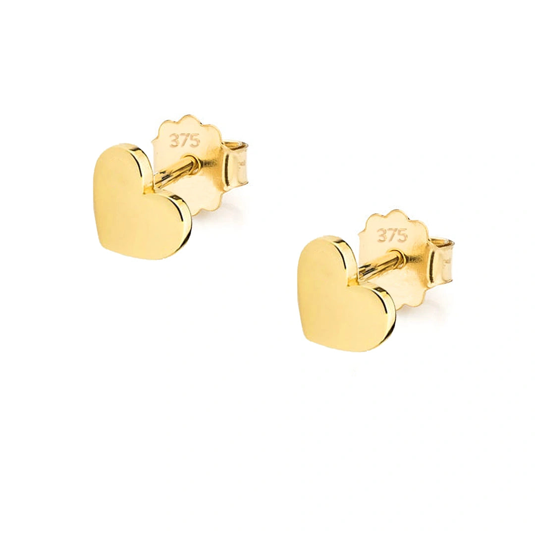 Boucles d'oreilles en Or avec Cœur Lisse Collection Enfants