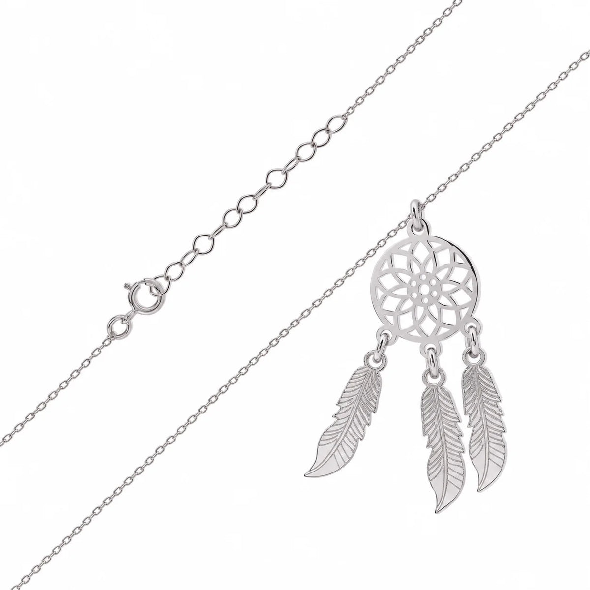 Collier en argent avec attrape-rêves
