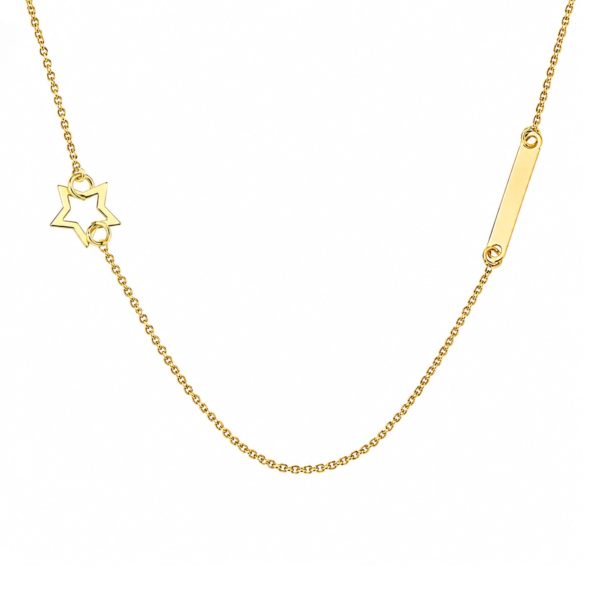 Collana in Oro Stella e Piastrina